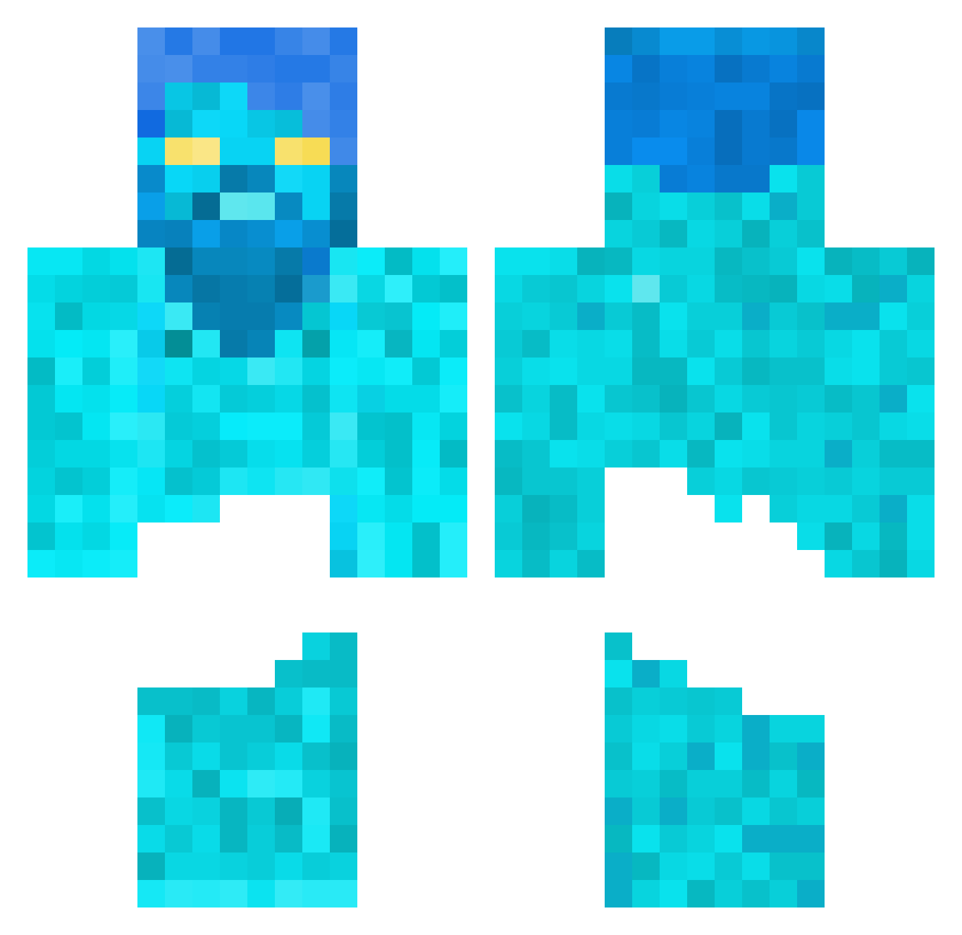 RodriRV11 Minecraft skin, front and back view
