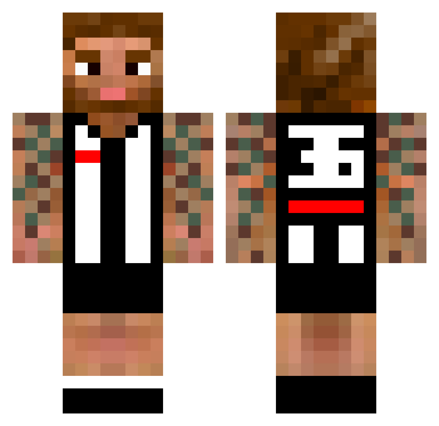 Ngregg1809 Minecraft skin, front and back view