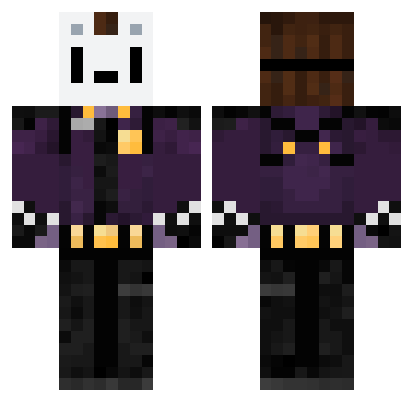 Smeagol2005 Minecraft skin, front and back view