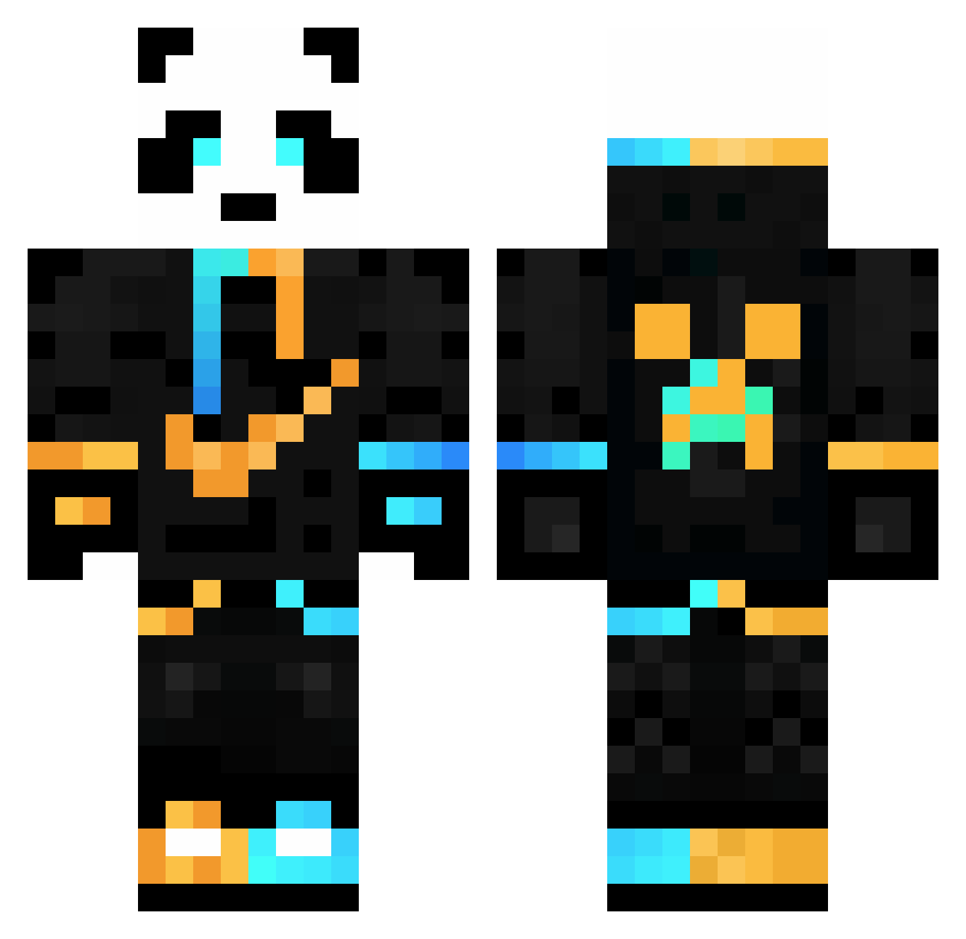 Its_me_Banana Minecraft skin, front and back view
