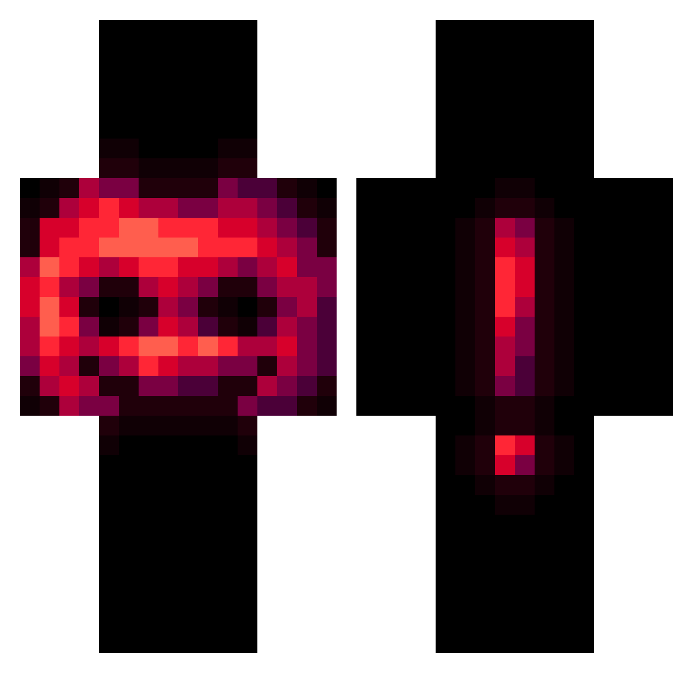 BlankForever Minecraft skin, front and back view