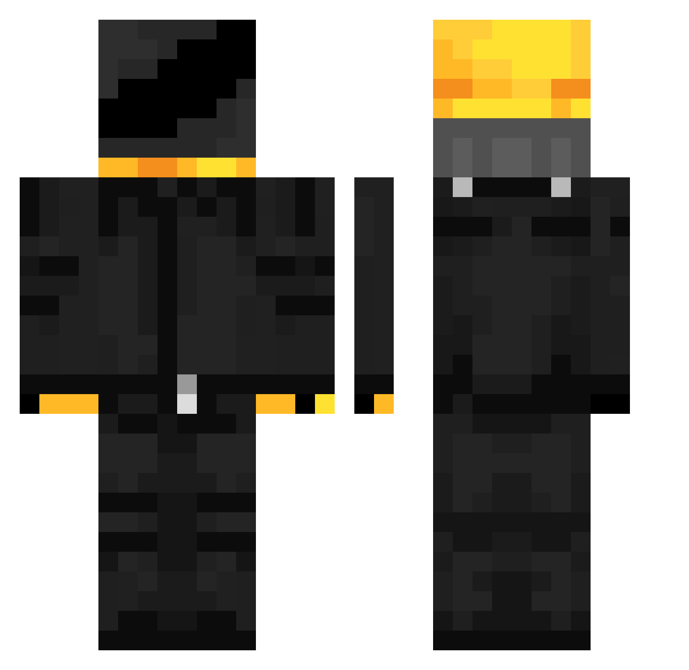 e_Voltage Minecraft skin, front and back view