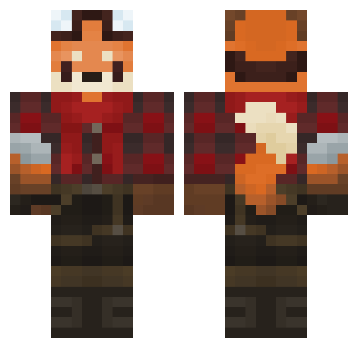 coatimundeez Minecraft skin, front and back view