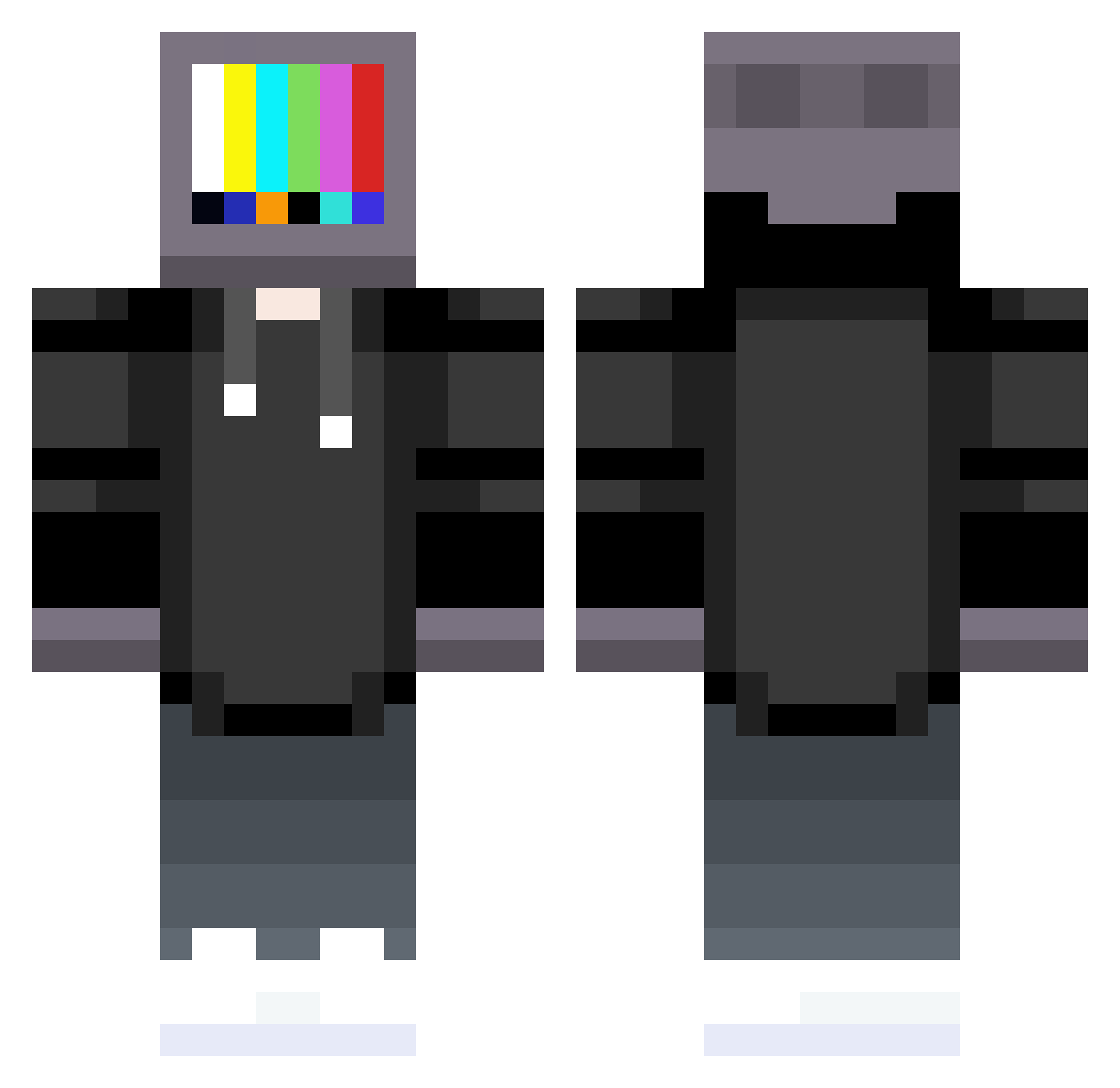DebitCardStealer Minecraft skin, front and back view
