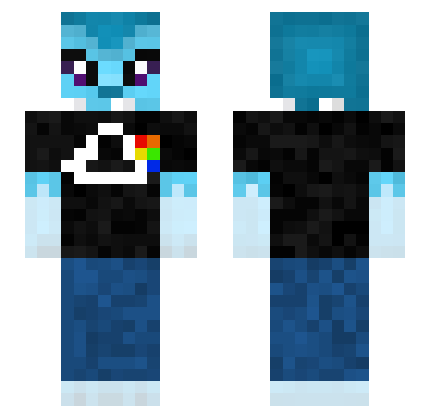TurnoverEwe Minecraft skin, front and back view