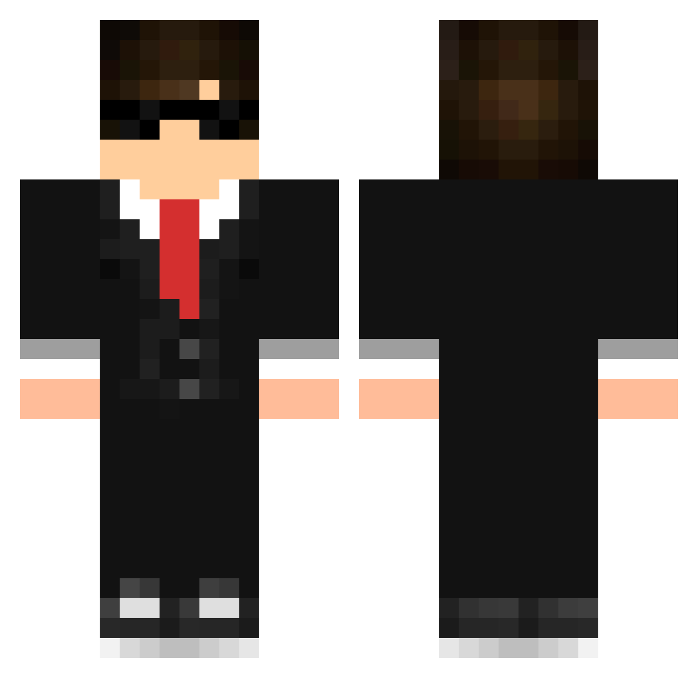 HNZ_123 Minecraft skin, front and back view