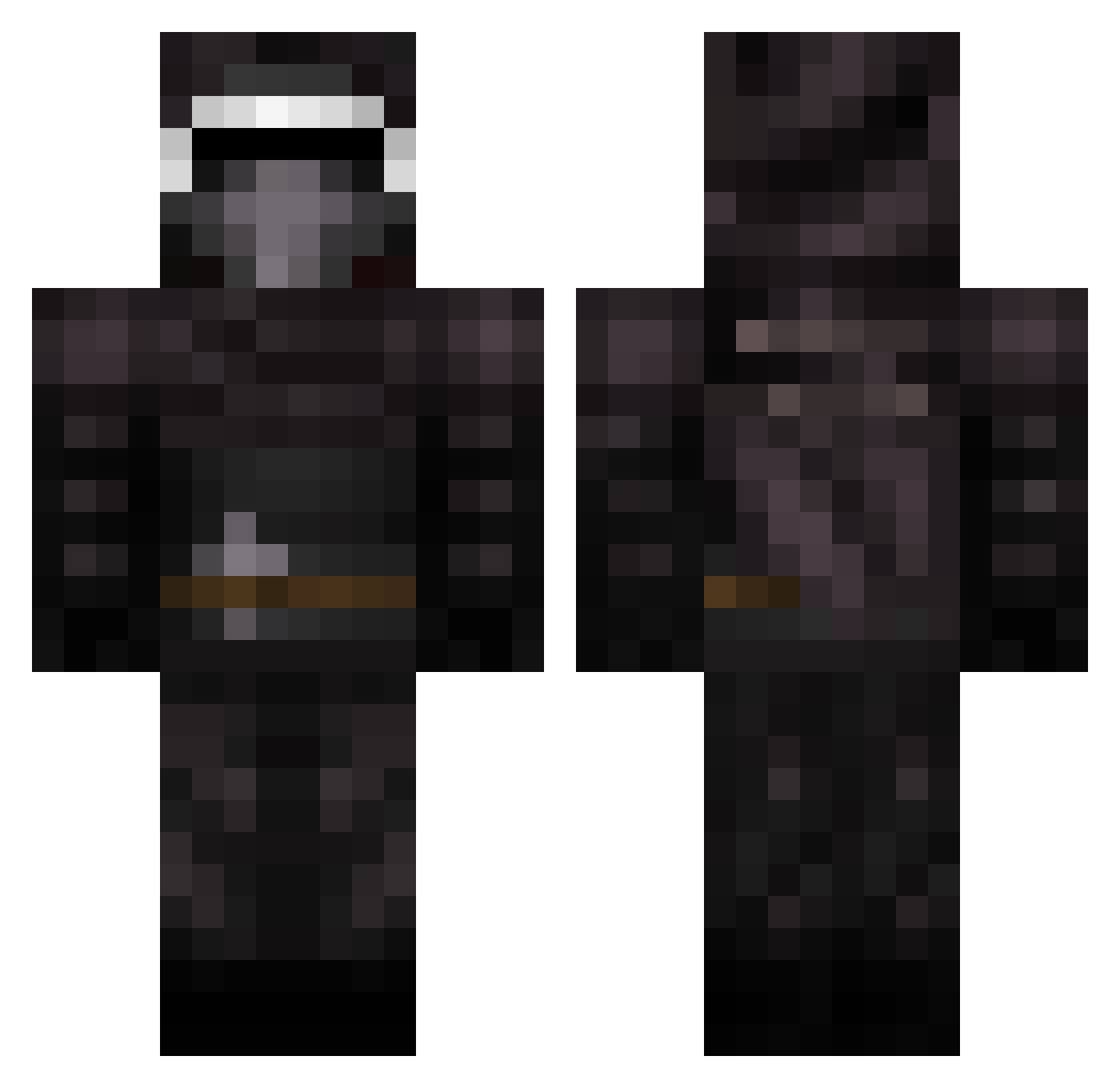 JEDIMASTEROSAS Minecraft skin, front and back view