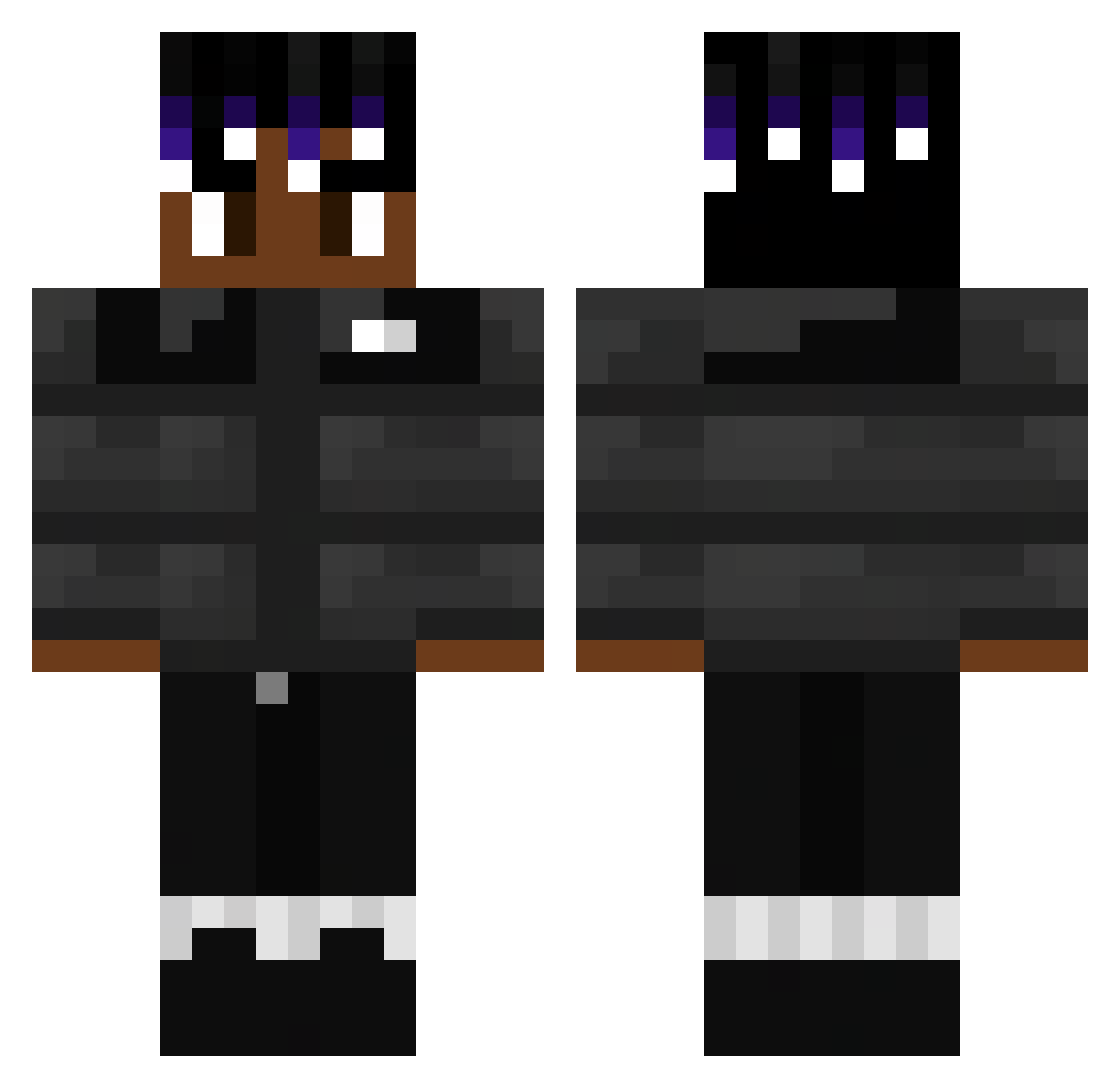DaBeast_HD Minecraft skin, front and back view