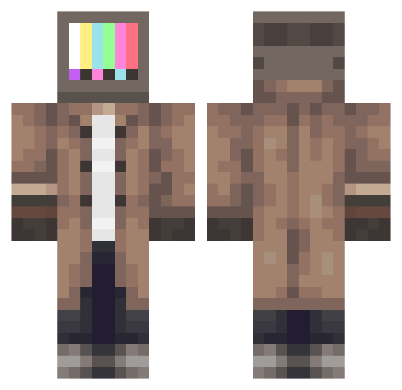 CKZ_ Minecraft skin, front and back view