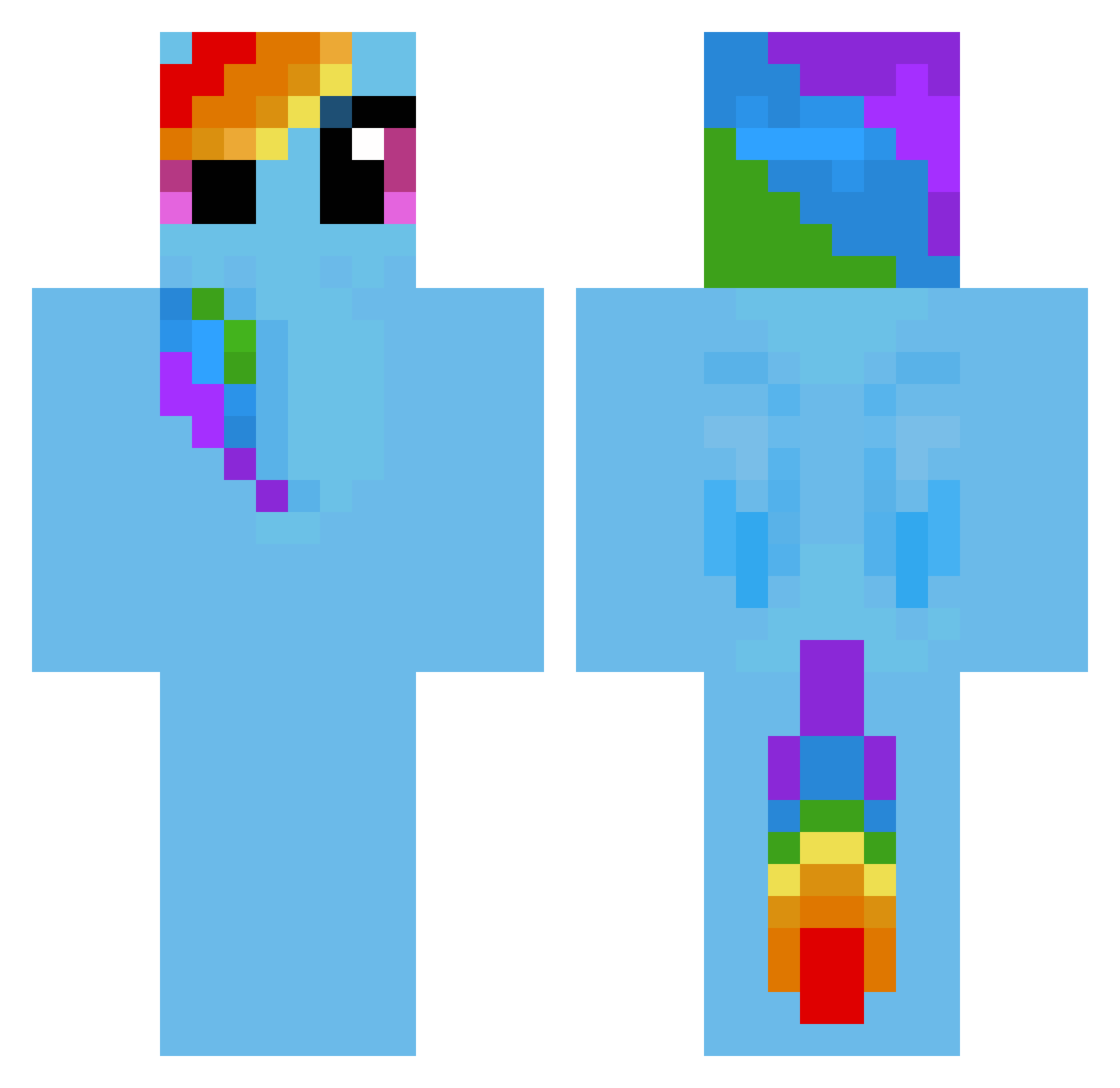 brochachoz Minecraft skin, front and back view