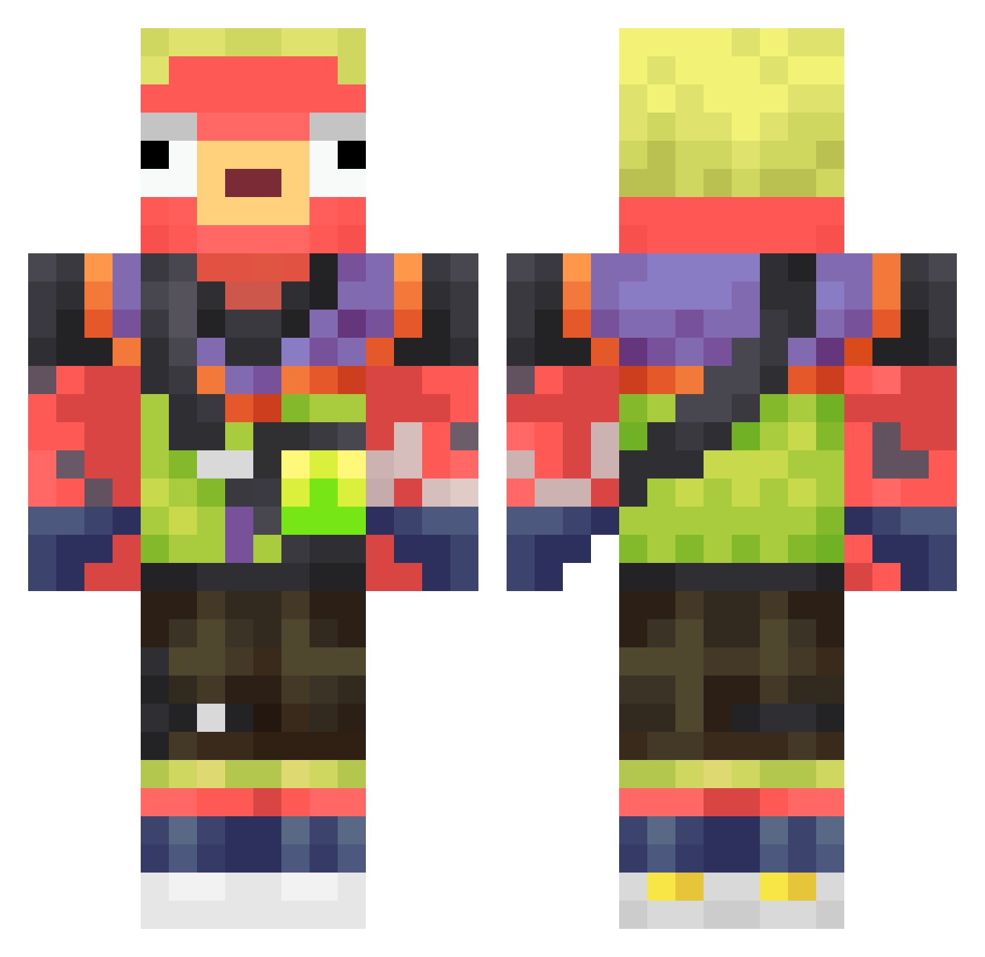 gootikkj Minecraft skin, front and back view