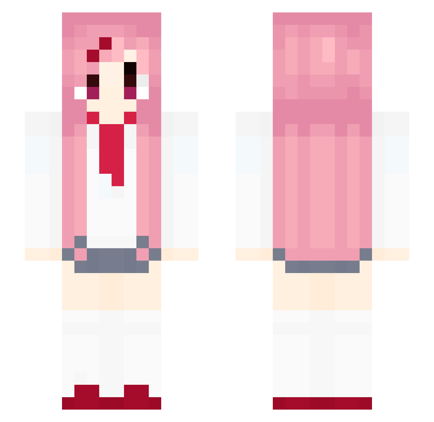kenchanT_T Minecraft skin, front and back view