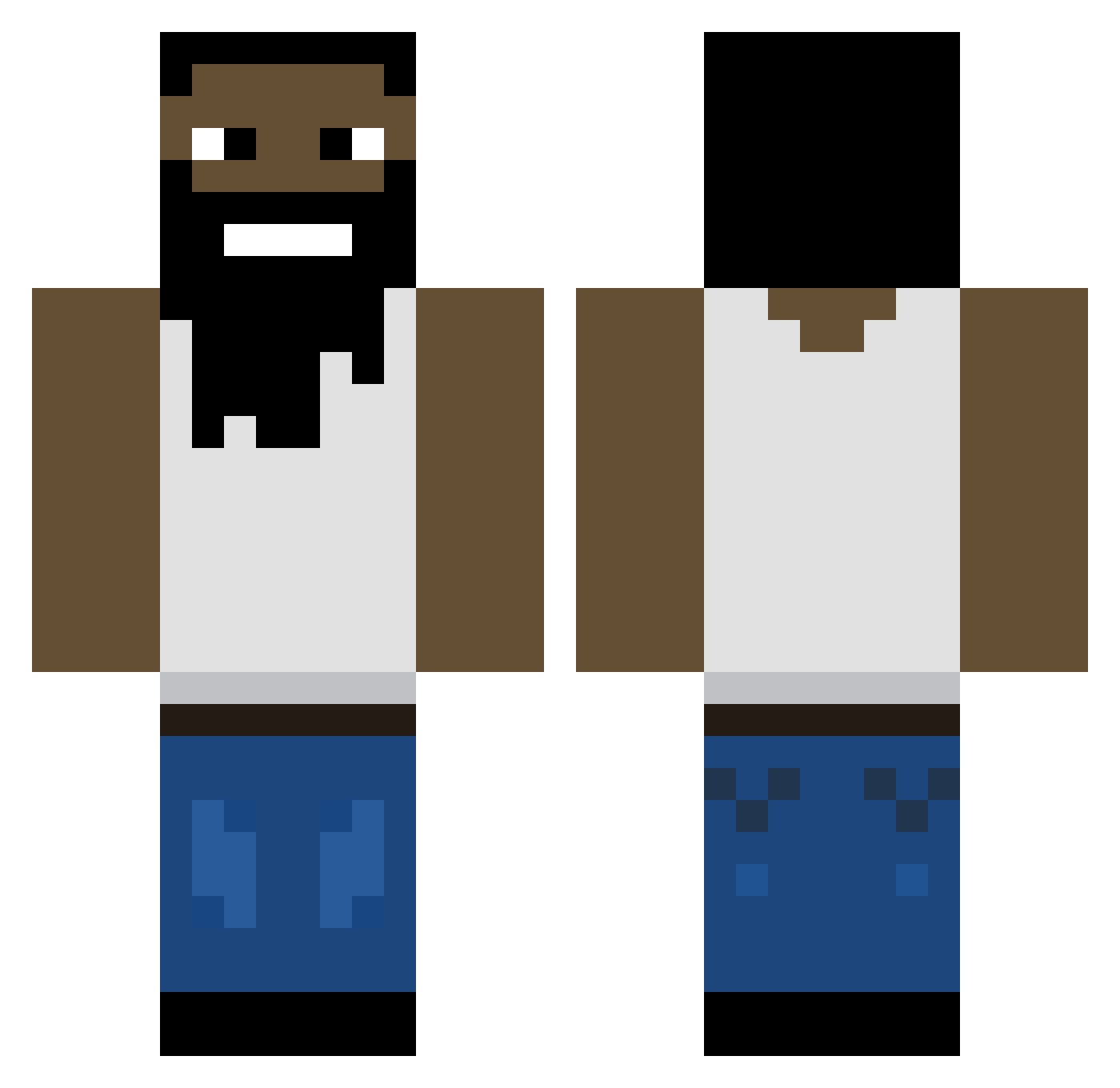 BoB79Free Minecraft skin, front and back view