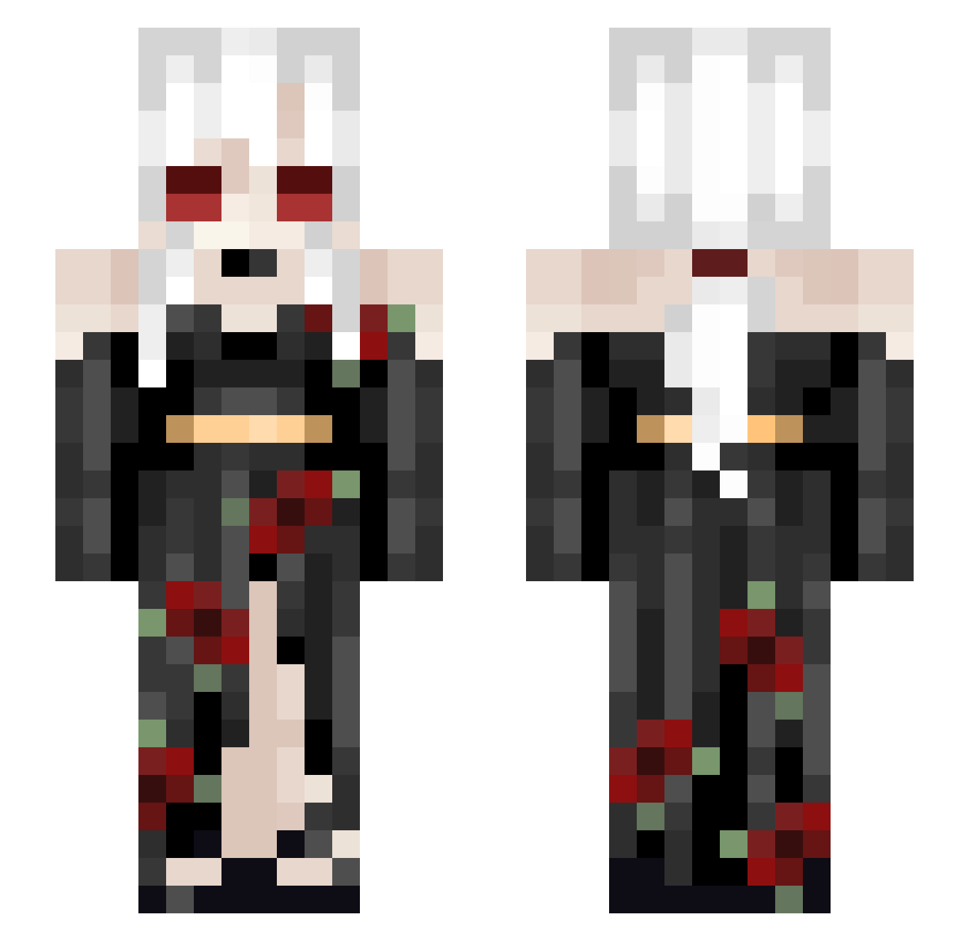 TempestDrops Minecraft skin, front and back view