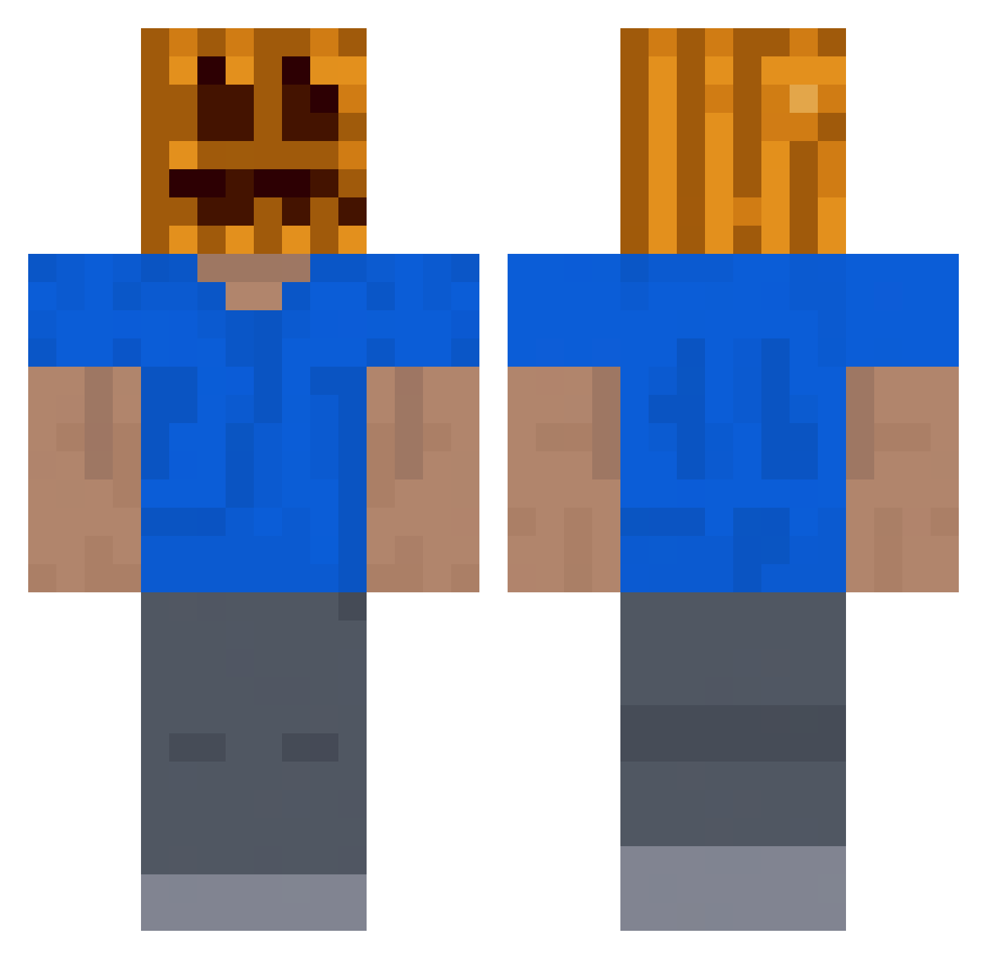 1195 Minecraft skin, front and back view