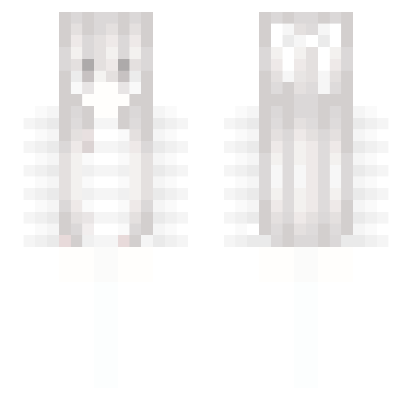 B3ntj3 Minecraft skin, front and back view