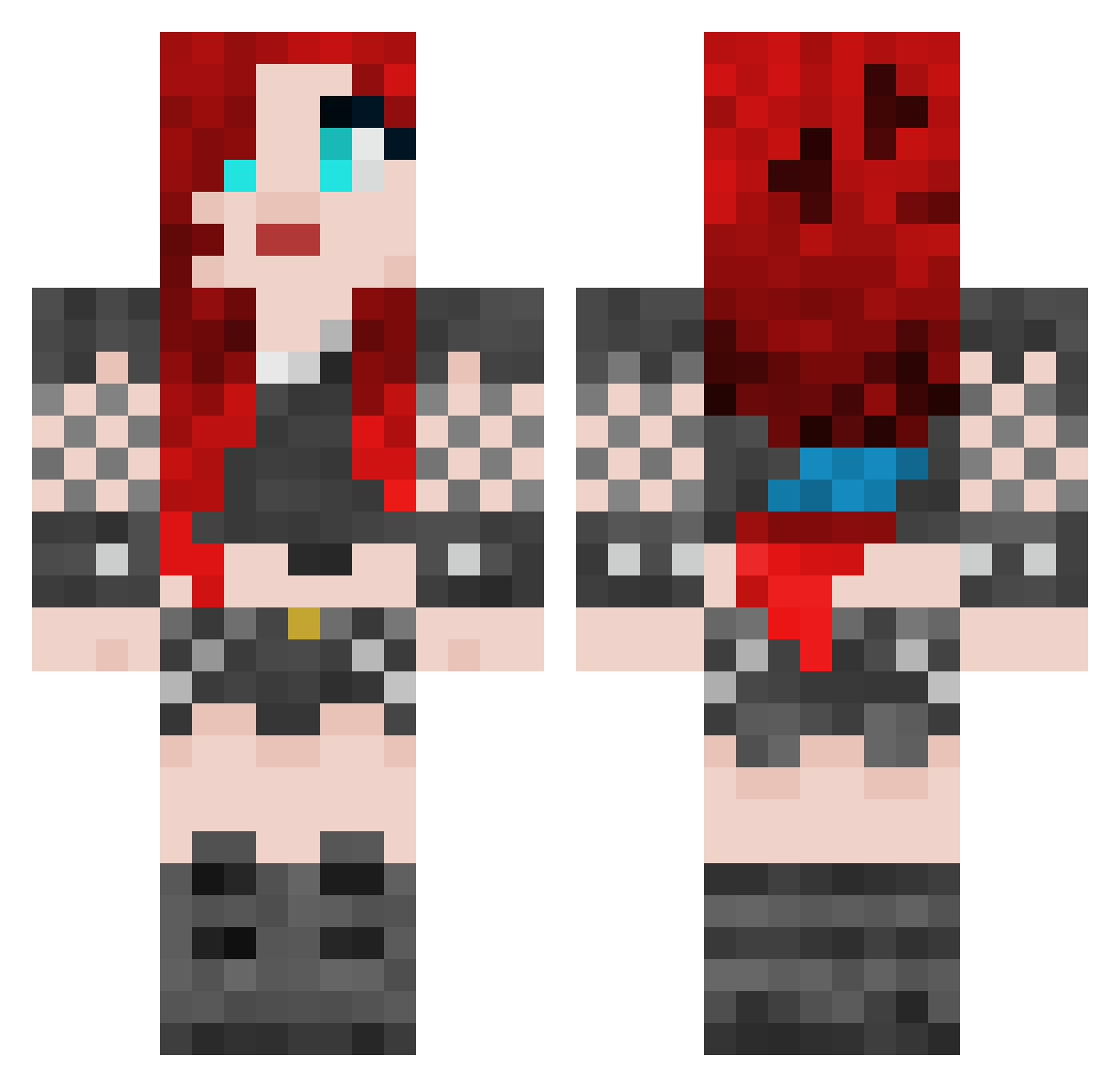 GeoTheSpartan Minecraft skin, front and back view