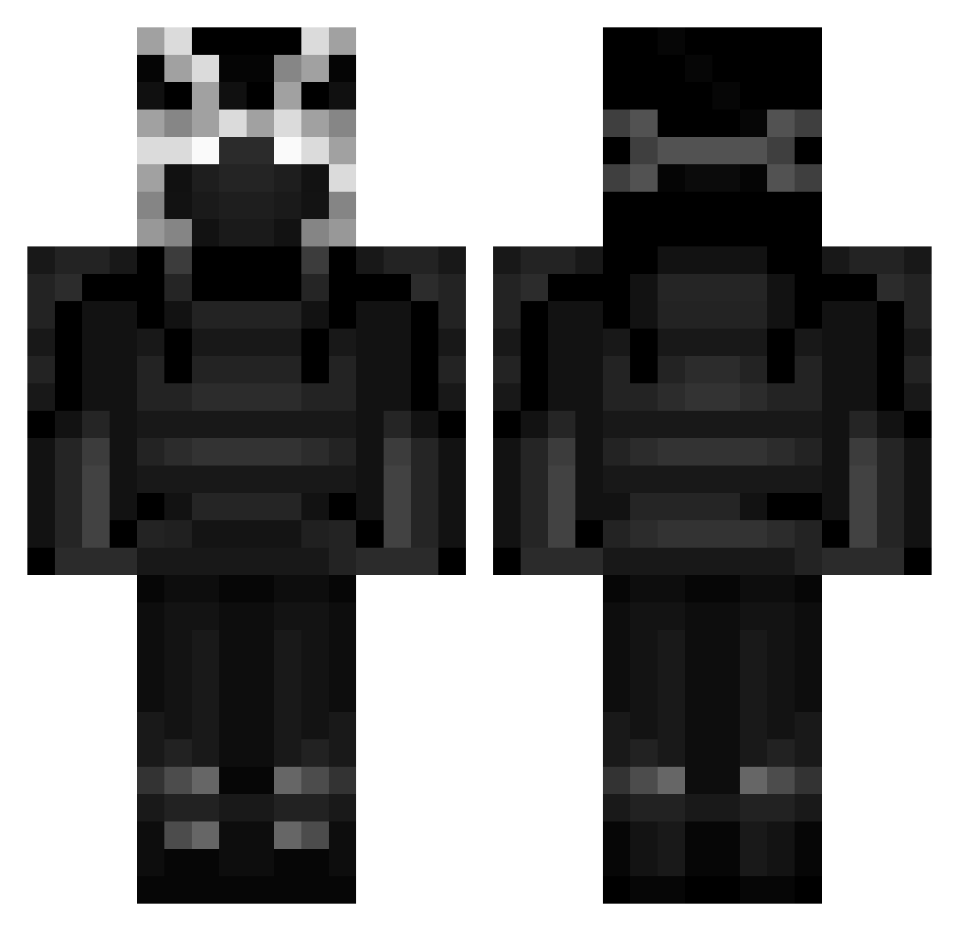 CollinsLuo Minecraft skin, front and back view
