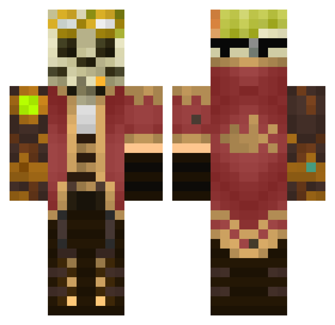 _endking_ Minecraft skin, front and back view