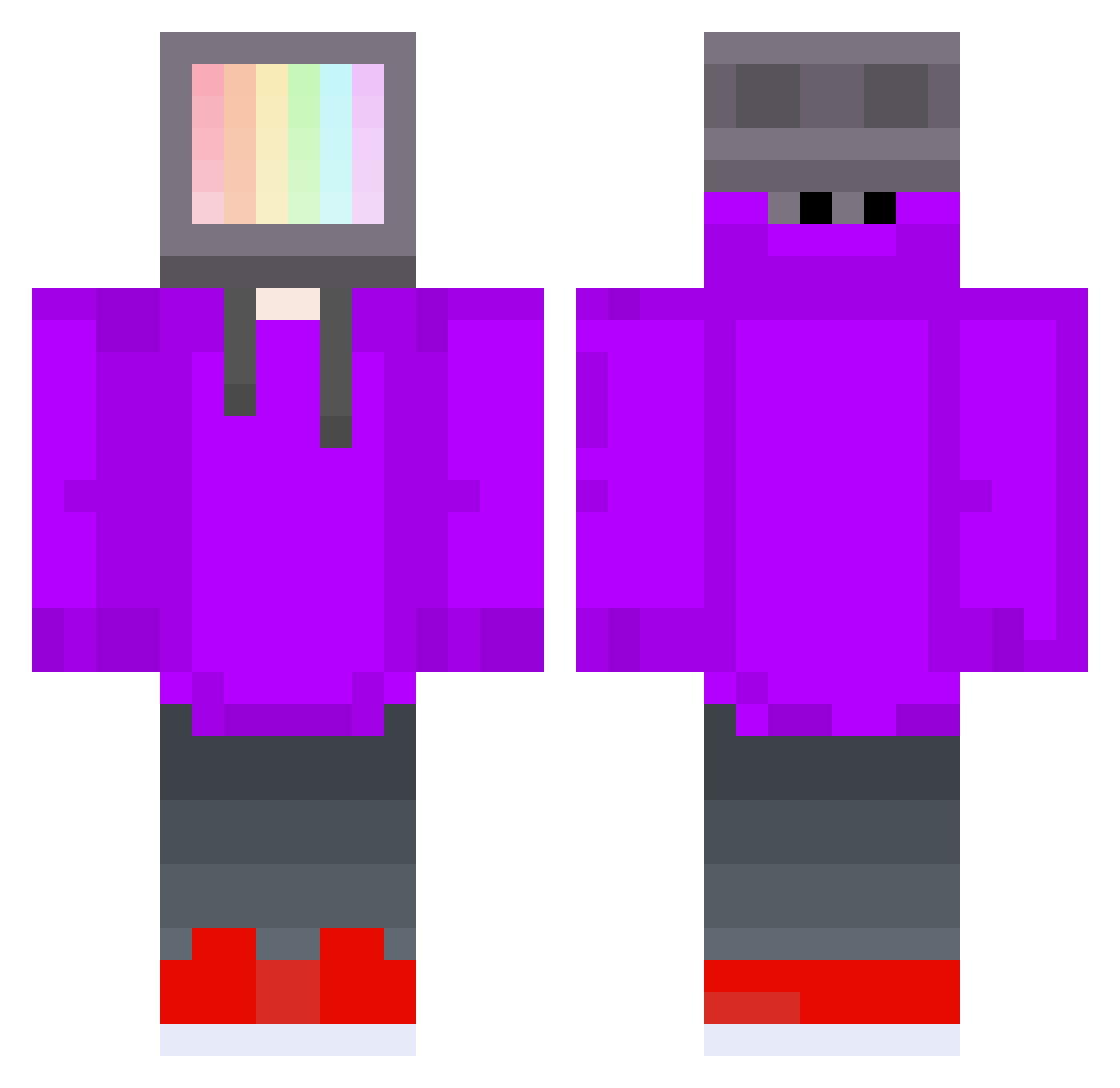 Vicieta31 Minecraft skin, front and back view