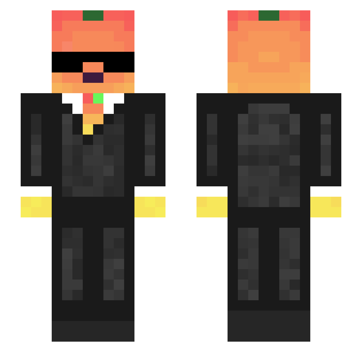 mango_wine Minecraft skin, front and back view