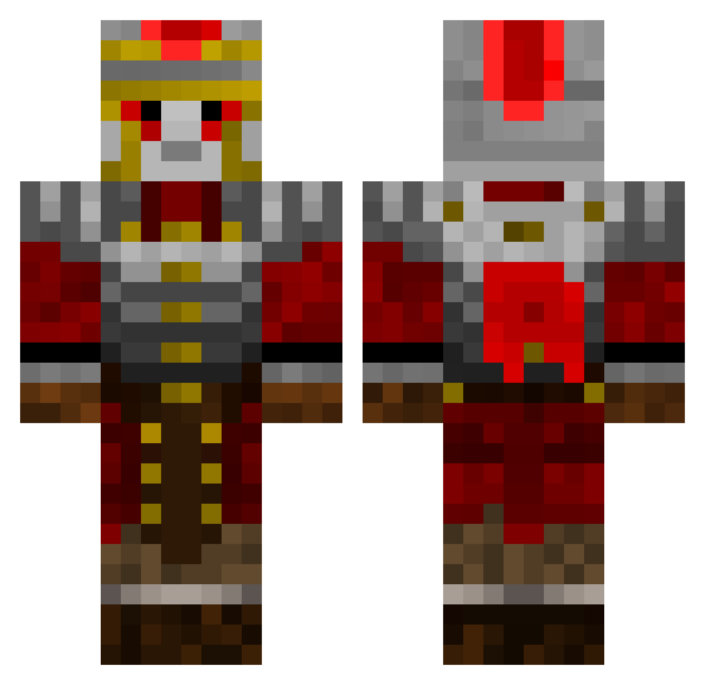 LordPhantomheiff Minecraft skin, front and back view
