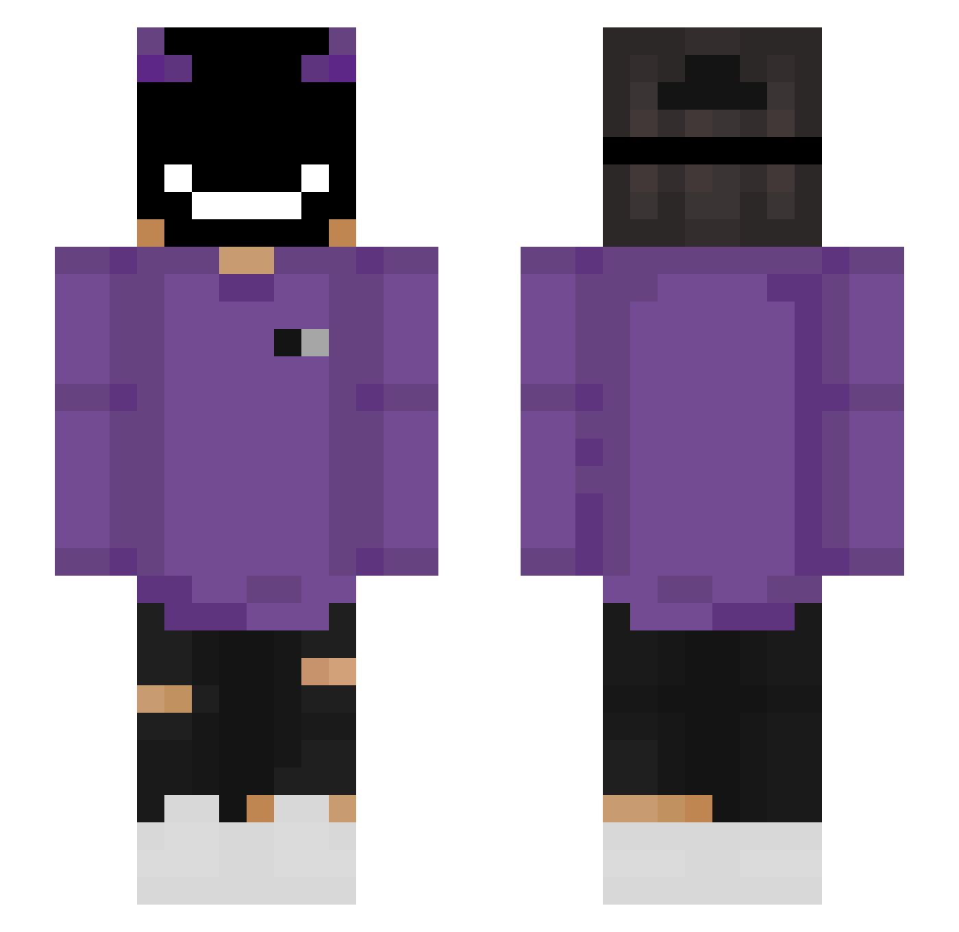 Smiley_LoL Minecraft skin, front and back view
