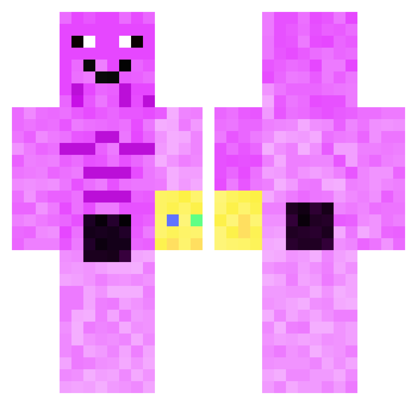 zXDARKDUSTYXz Minecraft skin, front and back view