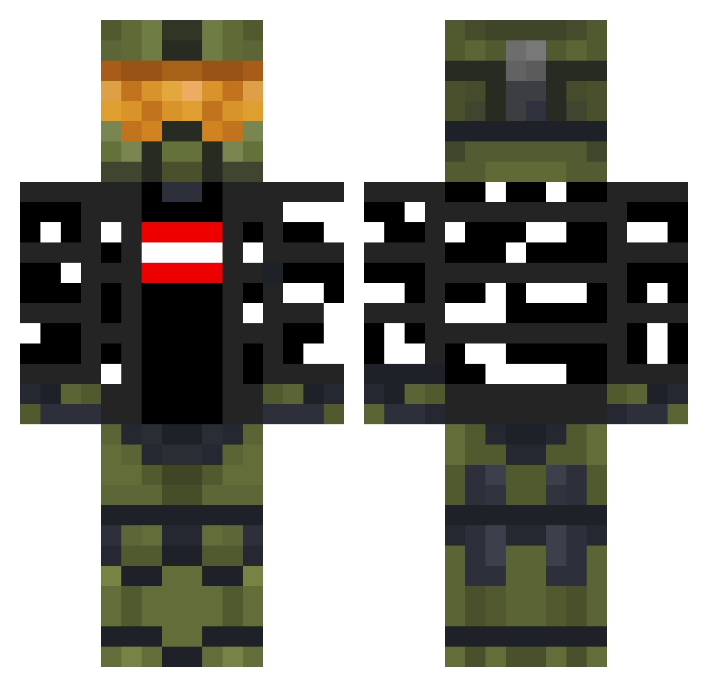 ThatPicaro Minecraft skin, front and back view
