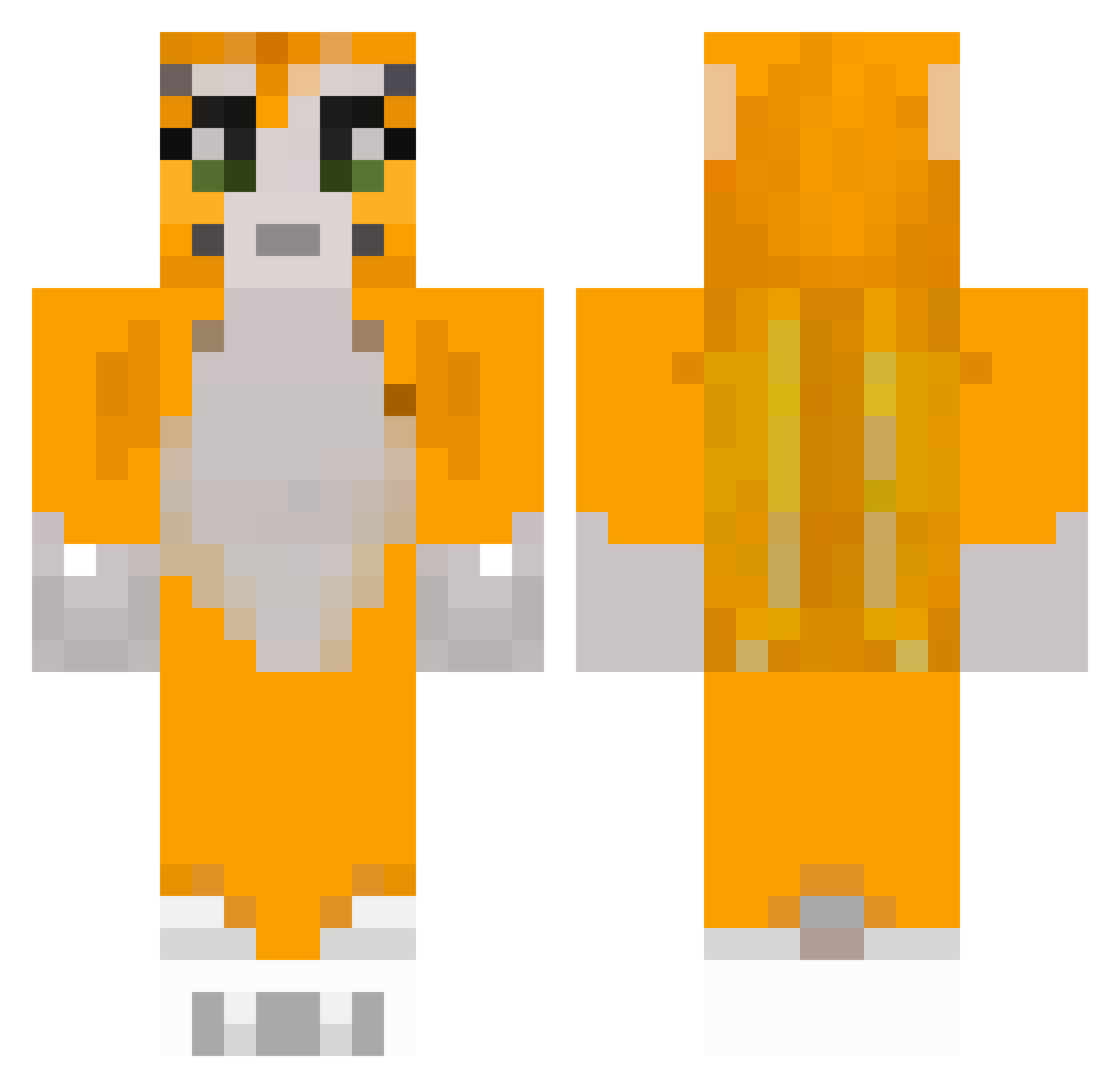 Squishmochi Minecraft skin, front and back view