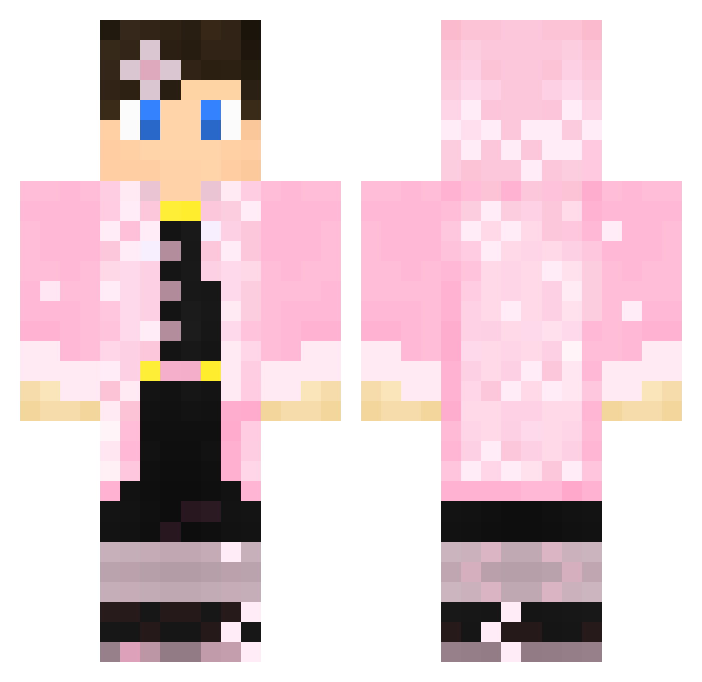 YarmashRo Minecraft skin, front and back view