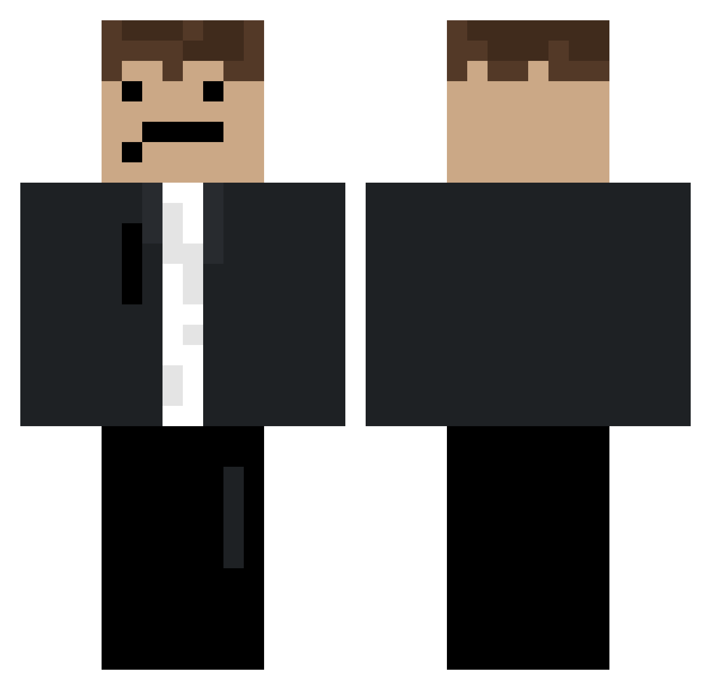 TheTriangleDude Minecraft skin, front and back view