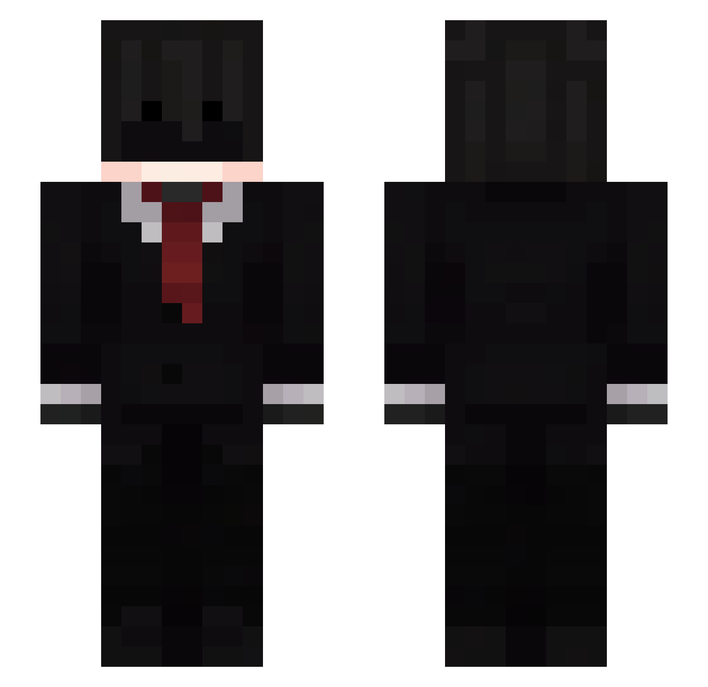 Xyvora Minecraft skin, front and back view