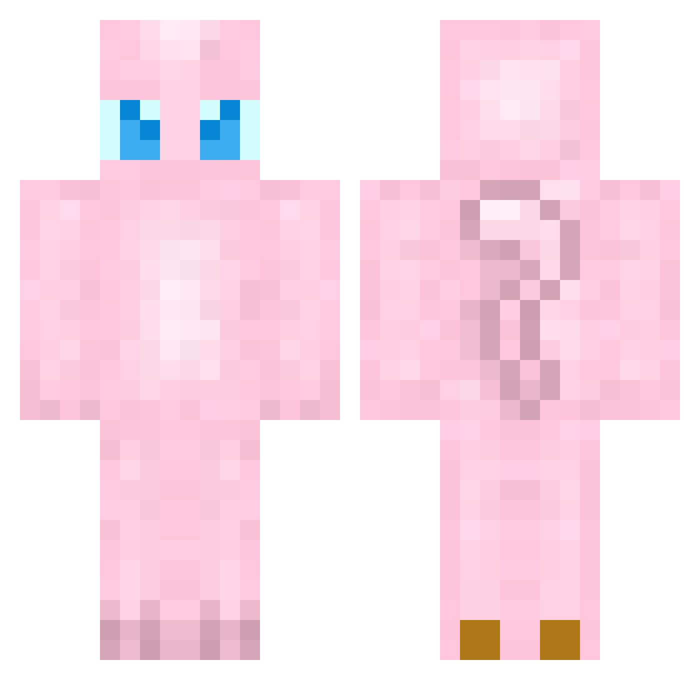 Mevsy Minecraft skin, front and back view