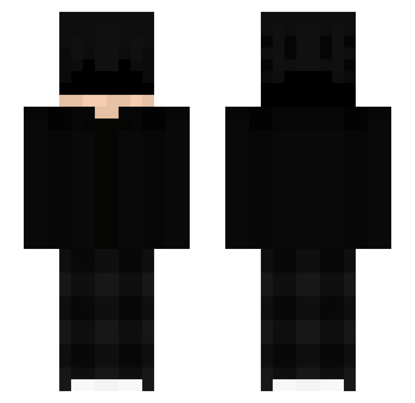 BLUEZ0R Minecraft skin, front and back view