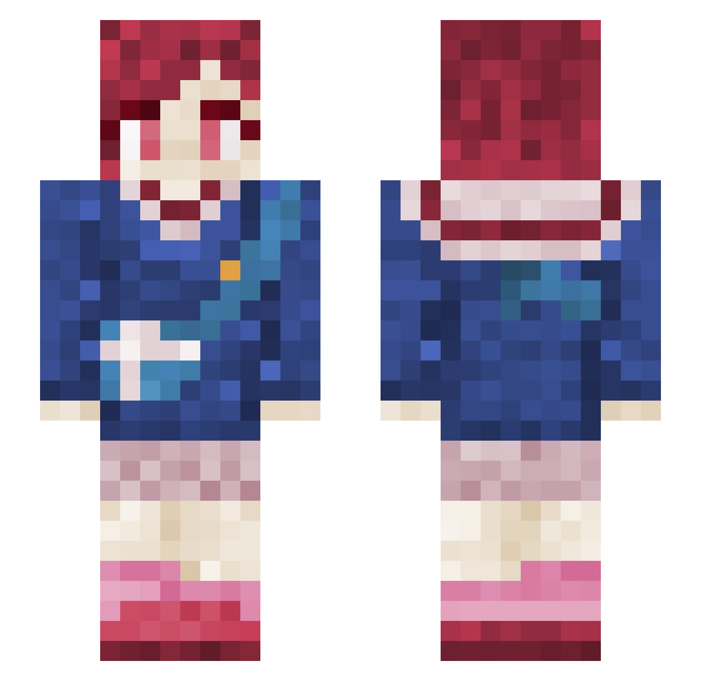 tytywithasword Minecraft skin, front and back view