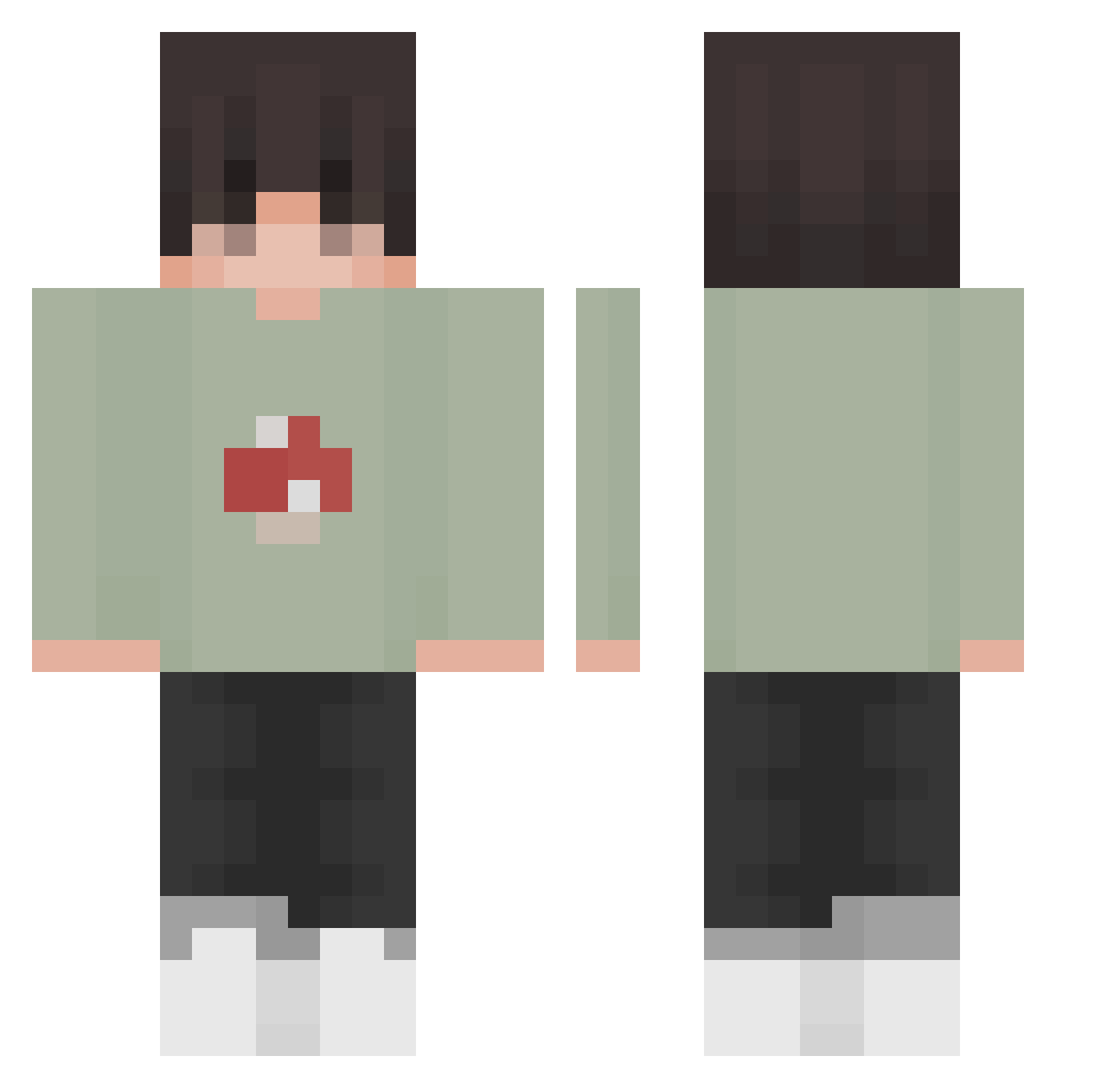 Saleszz Minecraft skin, front and back view