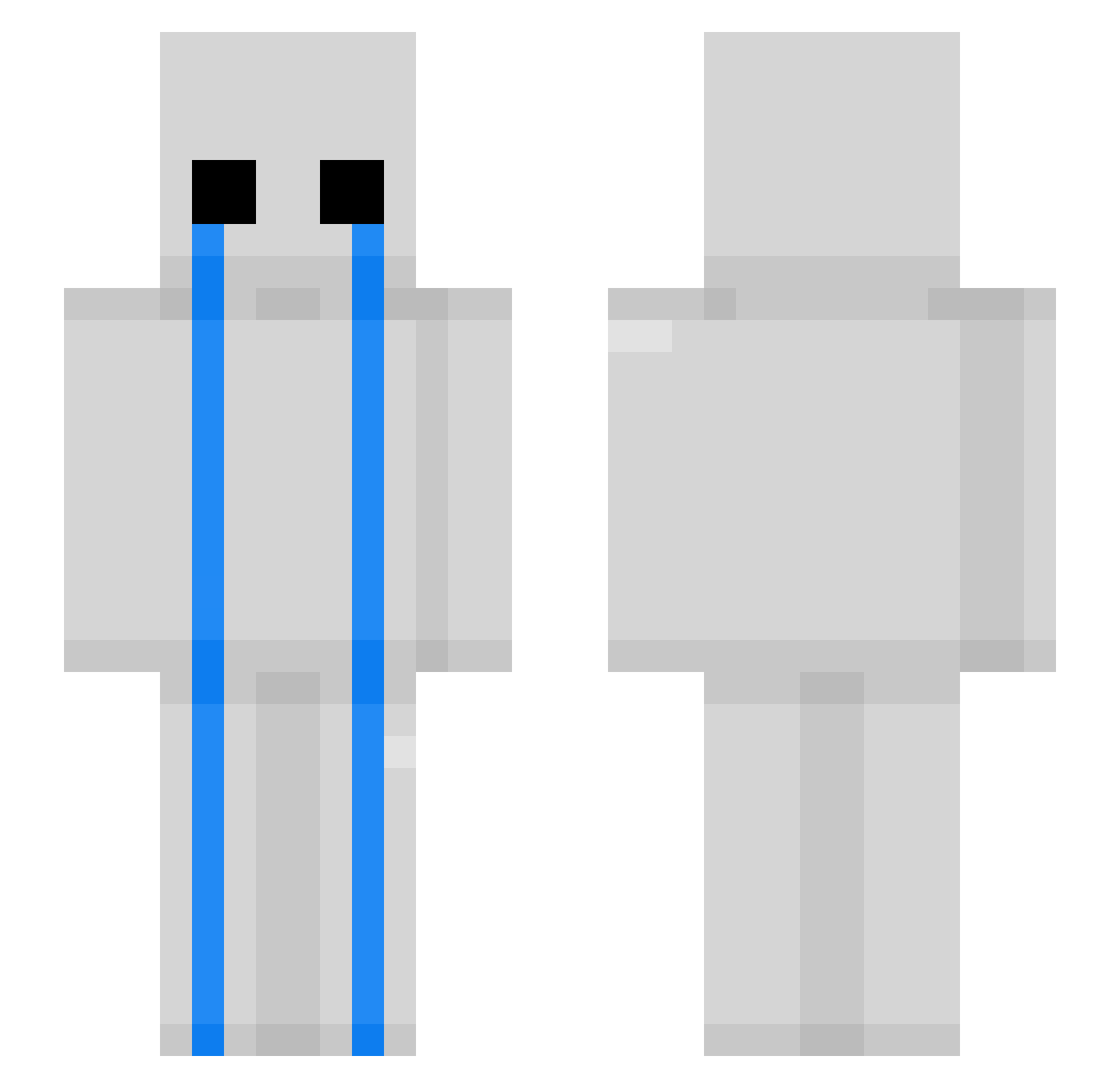 Hoocrates Minecraft skin, front and back view