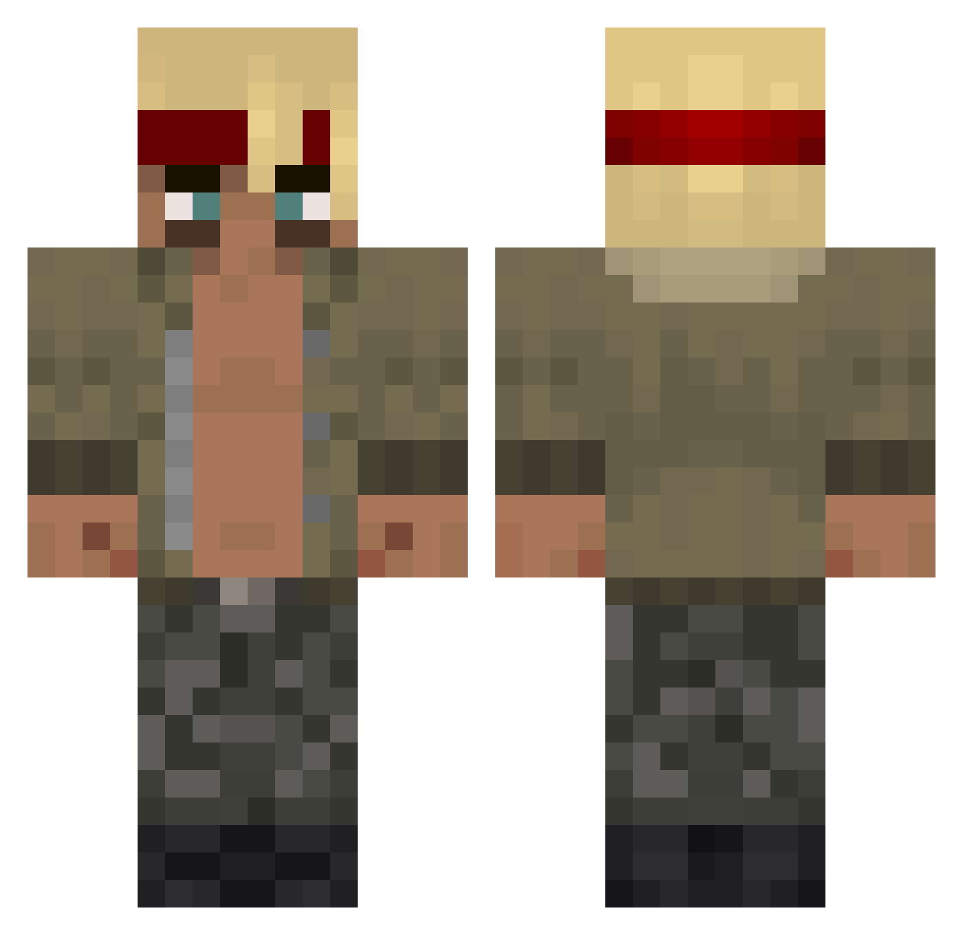 you3221 Minecraft skin, front and back view