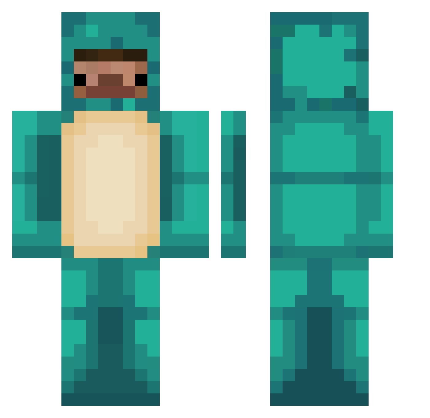 JoshuaExKilla Minecraft skin, front and back view