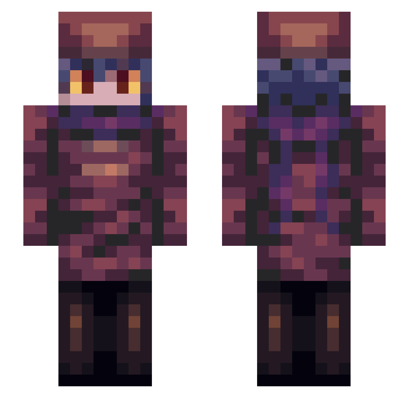 NikoOneshotReal Minecraft skin, front and back view
