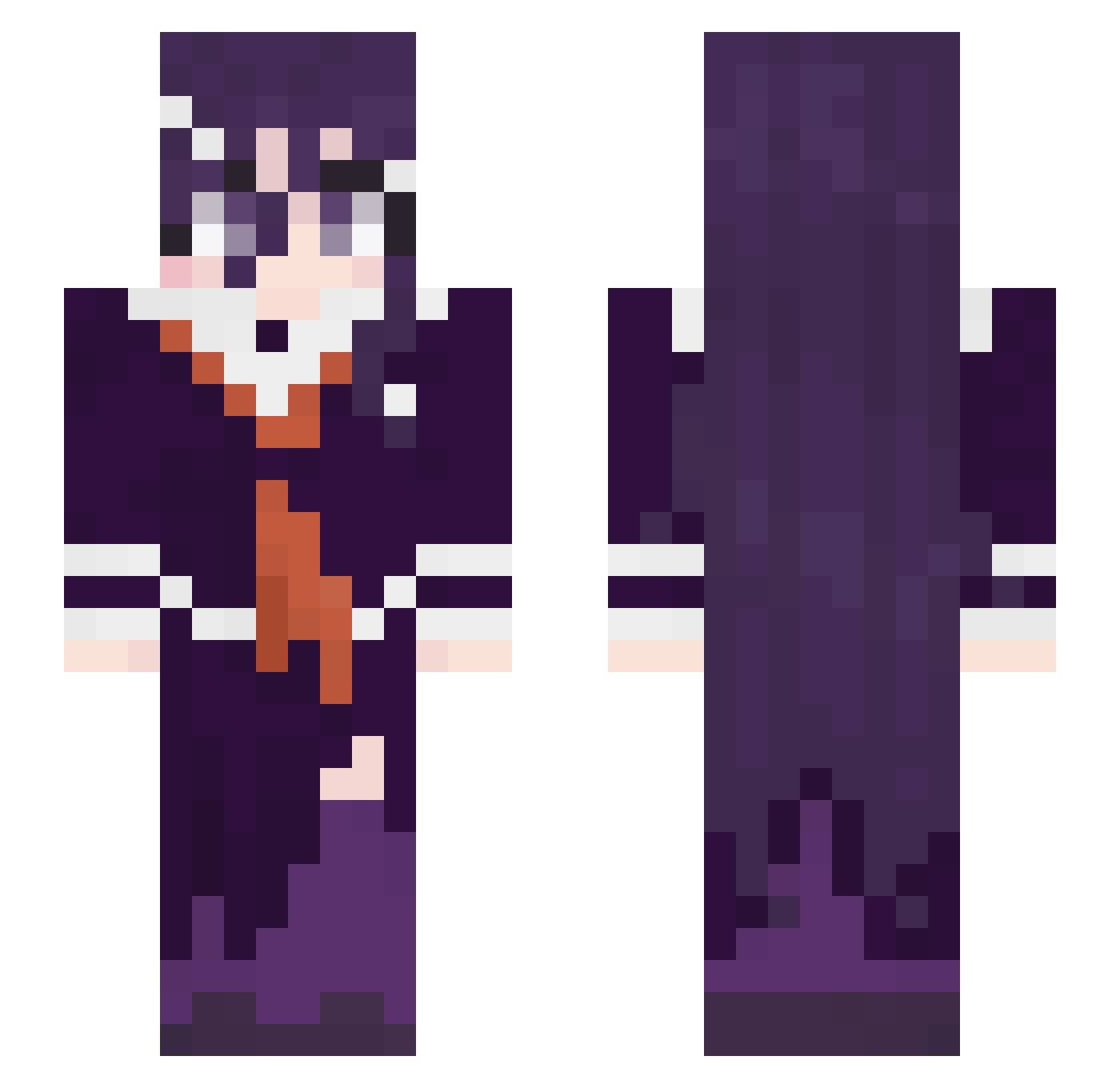 SSJCWTF Minecraft skin, front and back view
