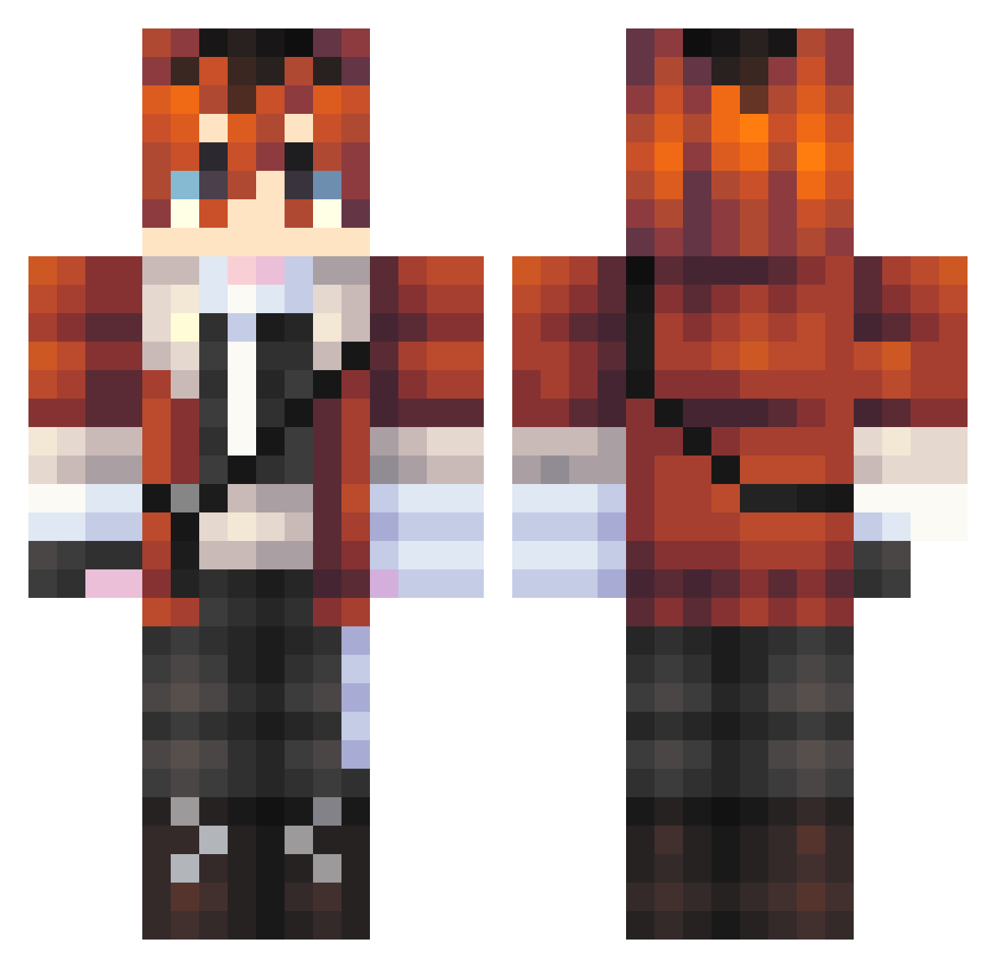 Mxthxw_ Minecraft skin, front and back view