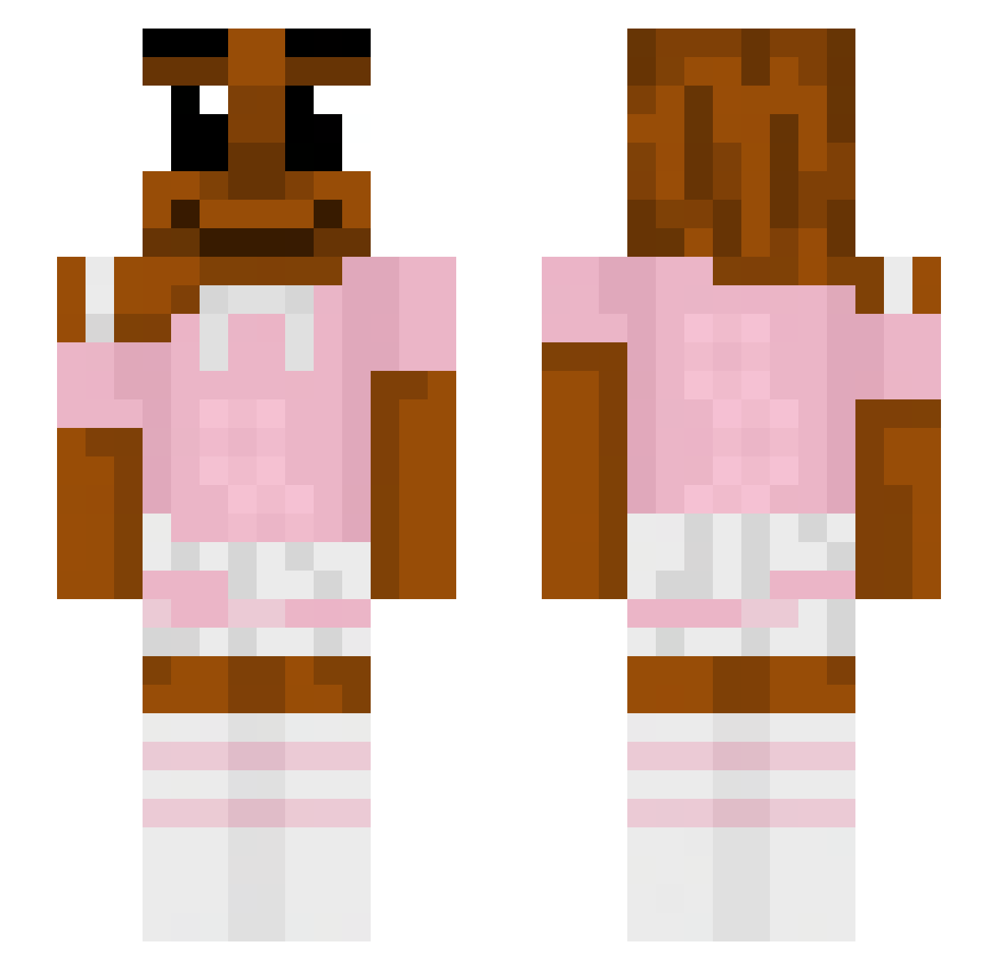 qm_Multi Minecraft skin, front and back view