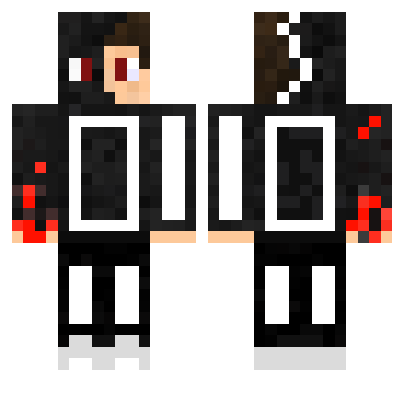 maxims Minecraft skin, front and back view