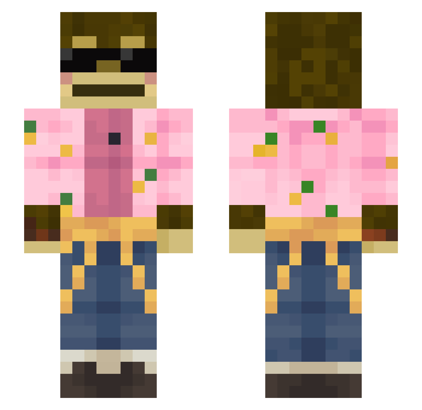Indianspiderman_ Minecraft skin, front and back view
