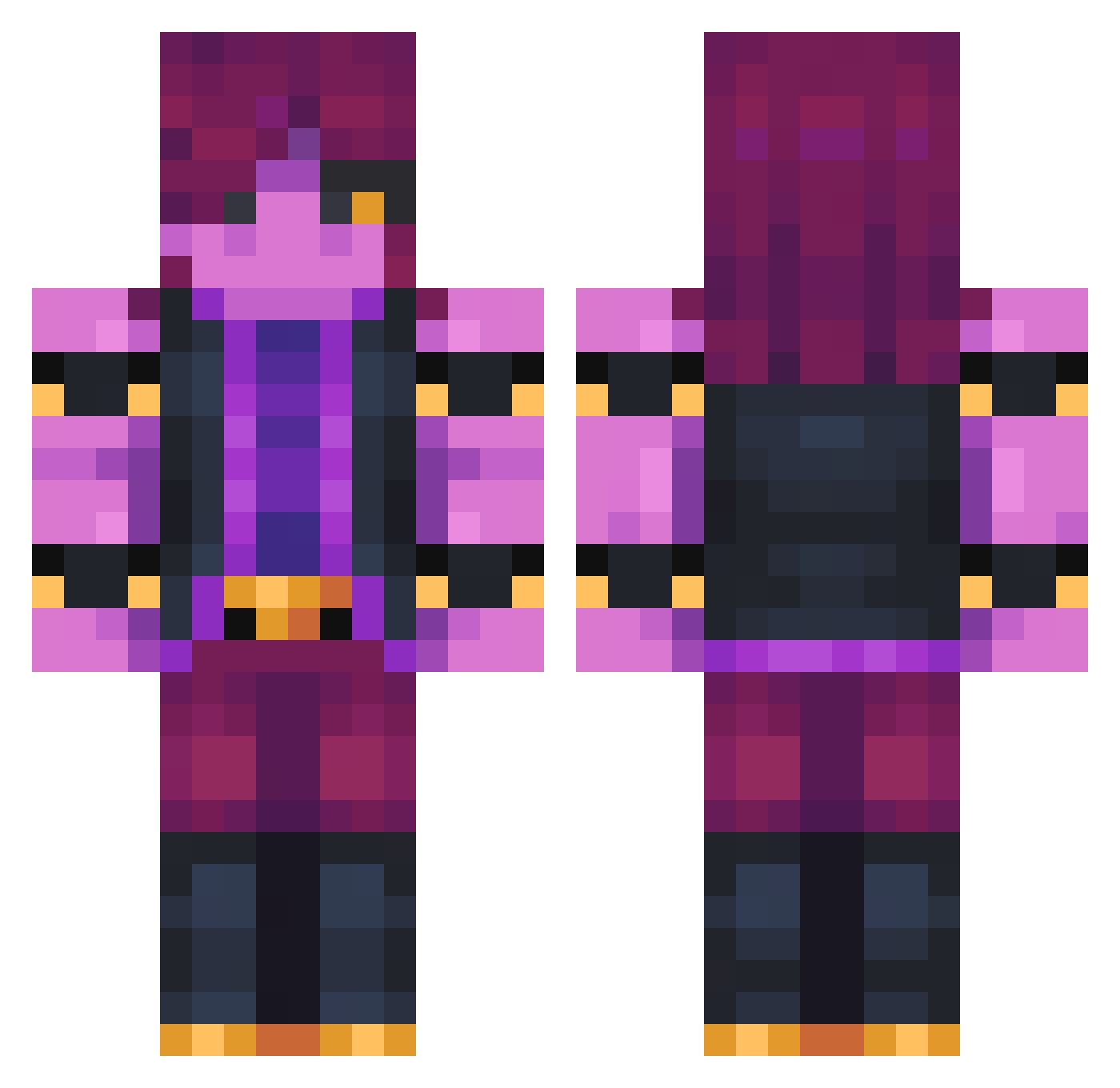 Super_Lemmy Minecraft skin, front and back view