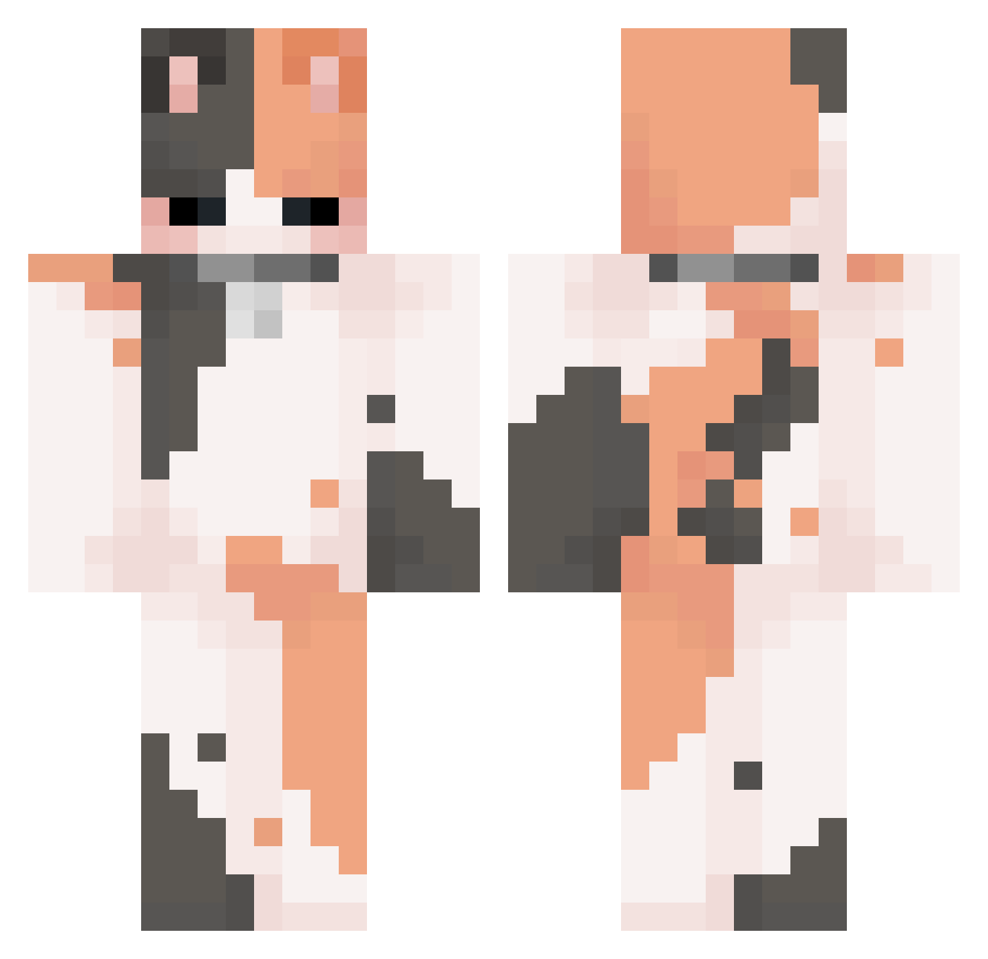 Chaton_788 Minecraft skin, front and back view