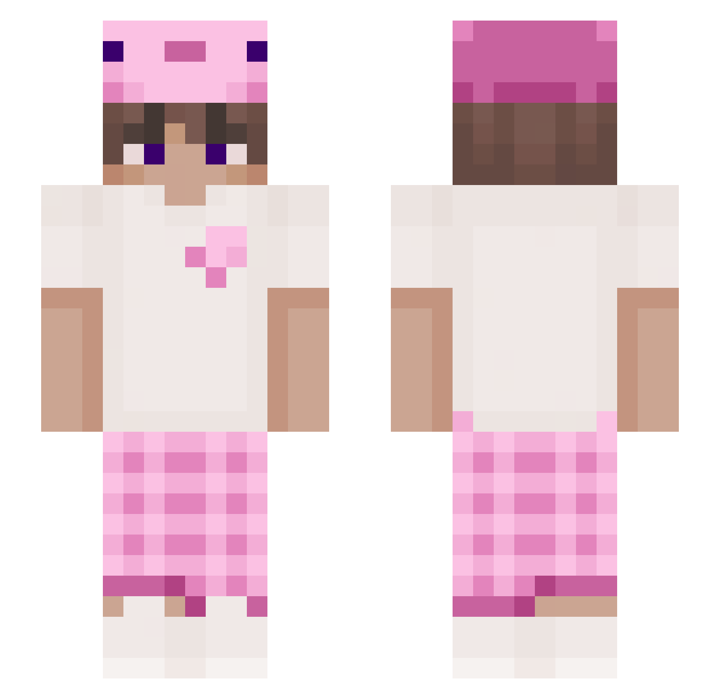 DecklorusDev Minecraft skin, front and back view