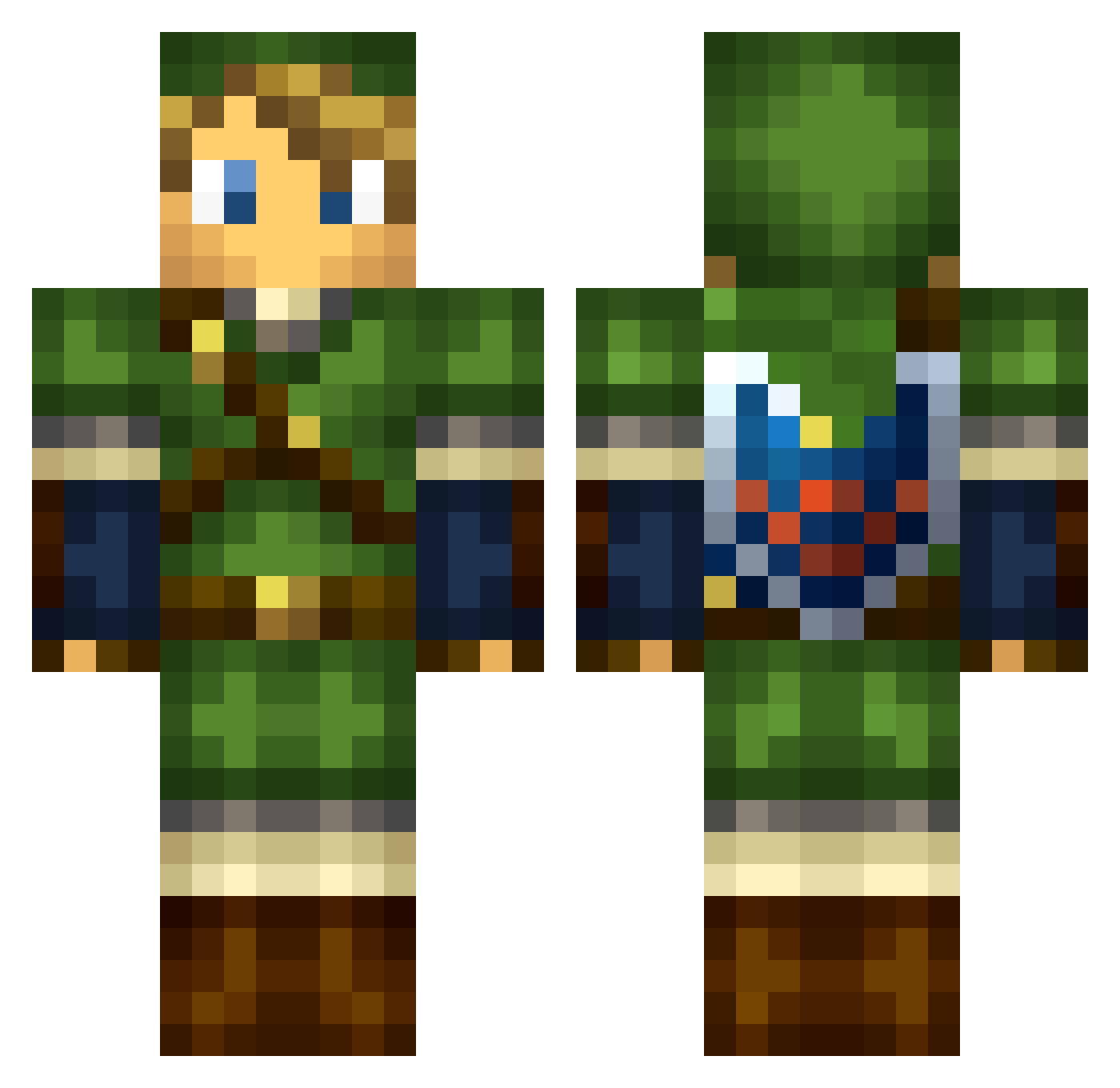 Akashi987 Minecraft skin, front and back view